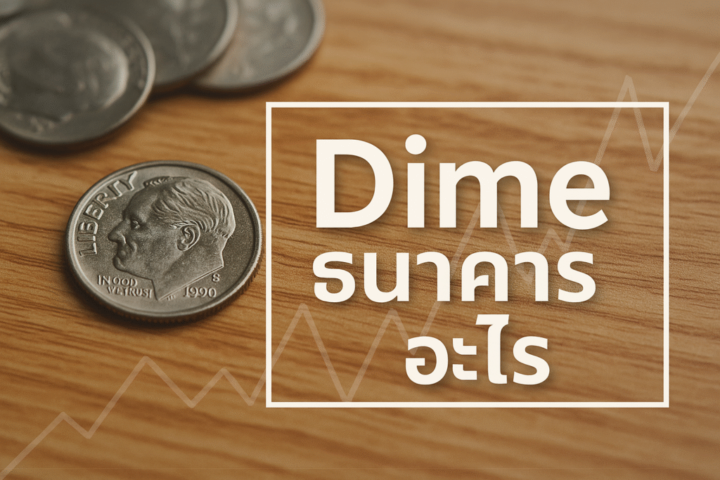 อยากรู้ว่า Dime ธนาคาร อะไร เกี่ยวข้องกับเงินสกุลสหรัฐยังไง เชื่อมโยงกับระบบการเงิน และธนาคารแบบไหน เปิดใจที่นี่ แถมยังอธิบายเรื่องเหรียญ Dime การแลกเปลี่ยนค่าเงิน และเกร็ดน่ารู้ที่คนไทยควรรู้ถ้าอยากเข้าใจโลกการเงินต่างประเทศ