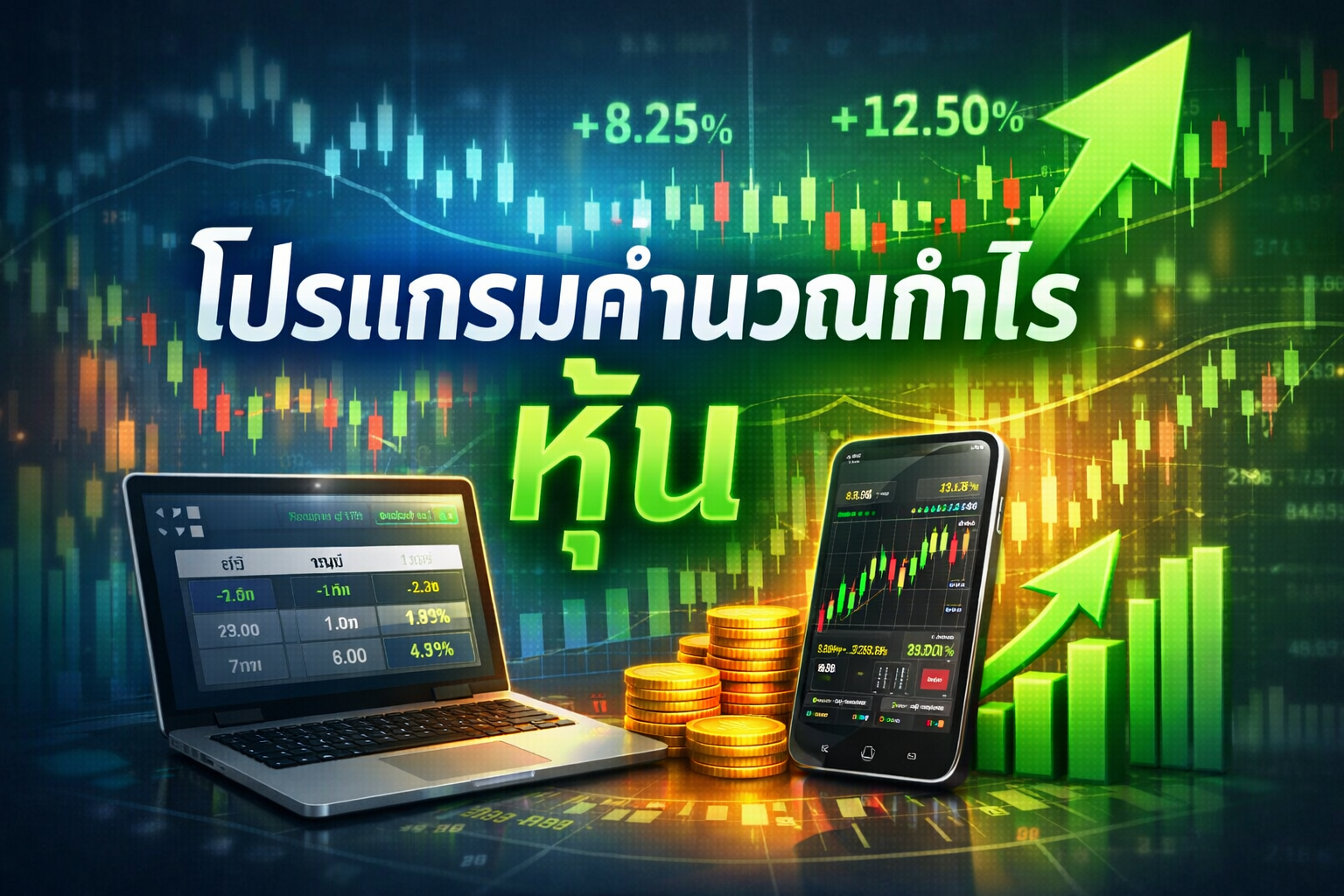 โปรแกรมคำนวณกำไร หุ้น